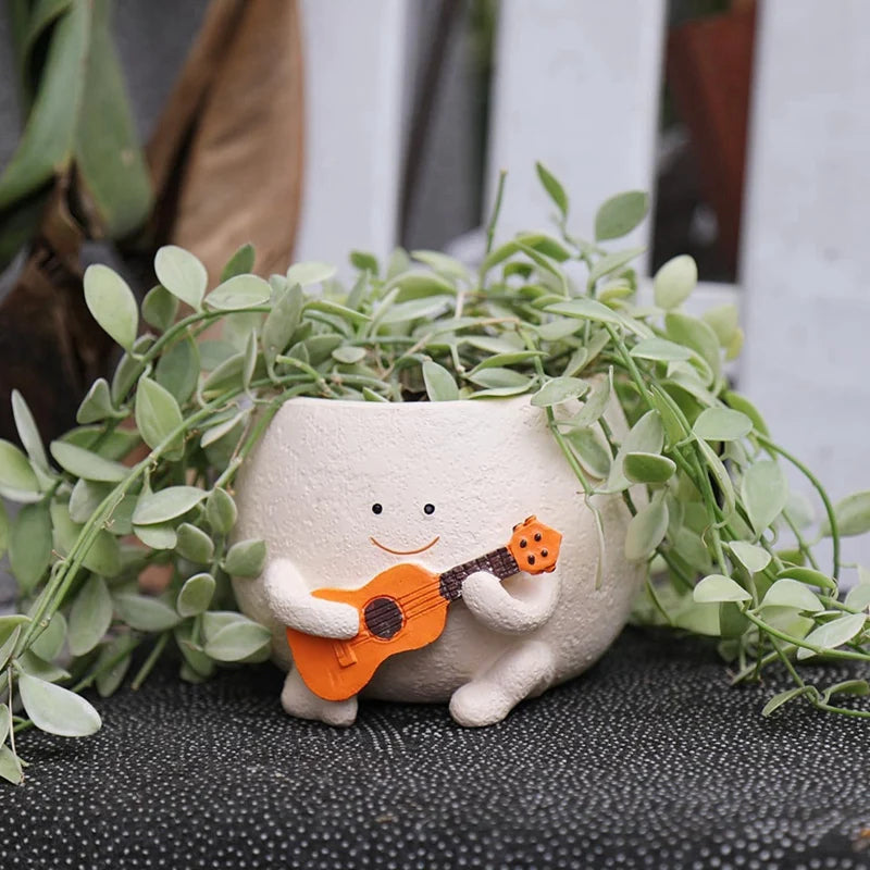 Smily Face Planter Pot With Drainage