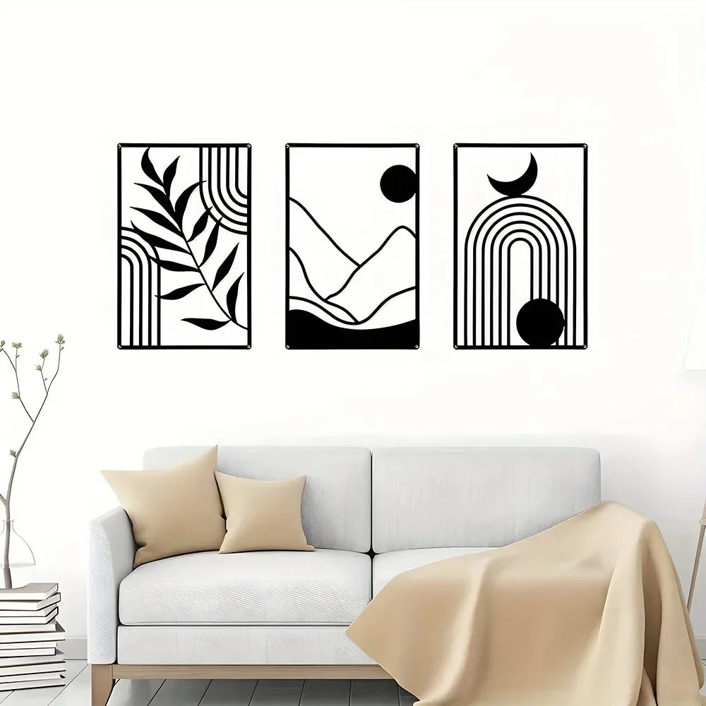 Black Metal Minimalist Geometric Art