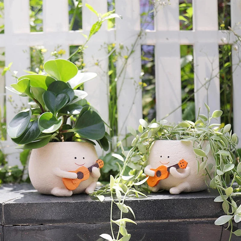 Smily Face Planter Pot With Drainage