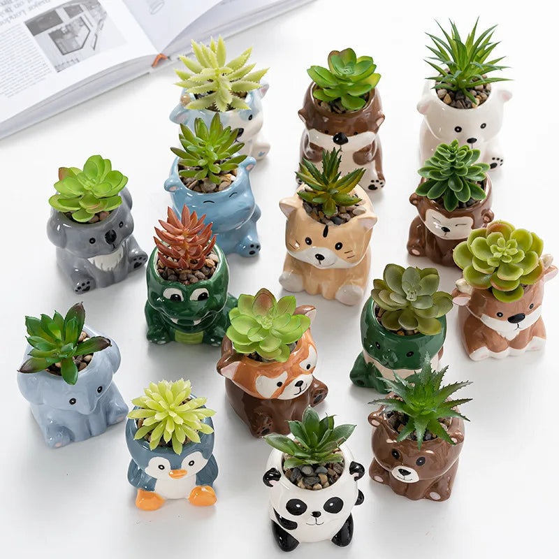 Cartoon Cute Fleshy Flowerpot Desktop Display Potted Container