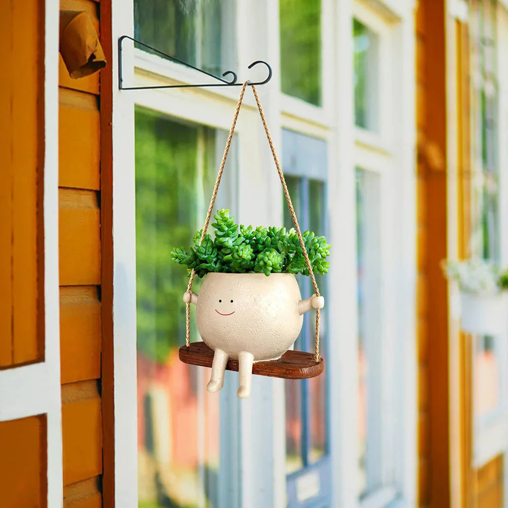 Flower Pot Wall Planter Swing Face Planter Pot