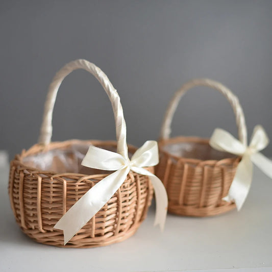 Wicker Flower Basket