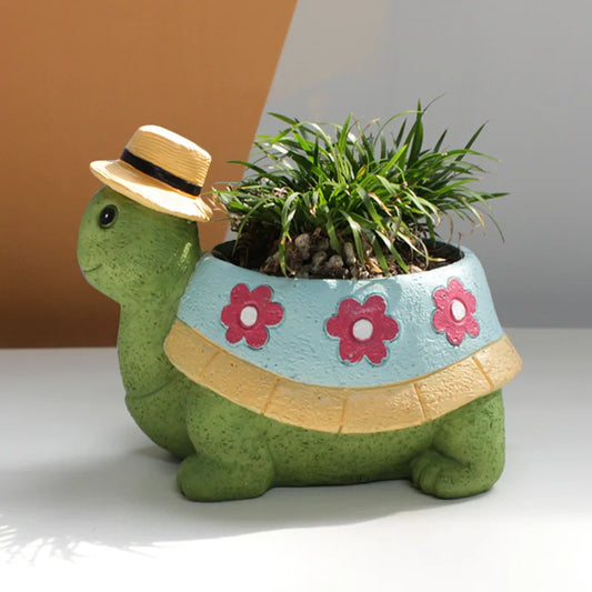 Cartoon Animal Succulent Flower Pot Cute Turtle Flowerpot