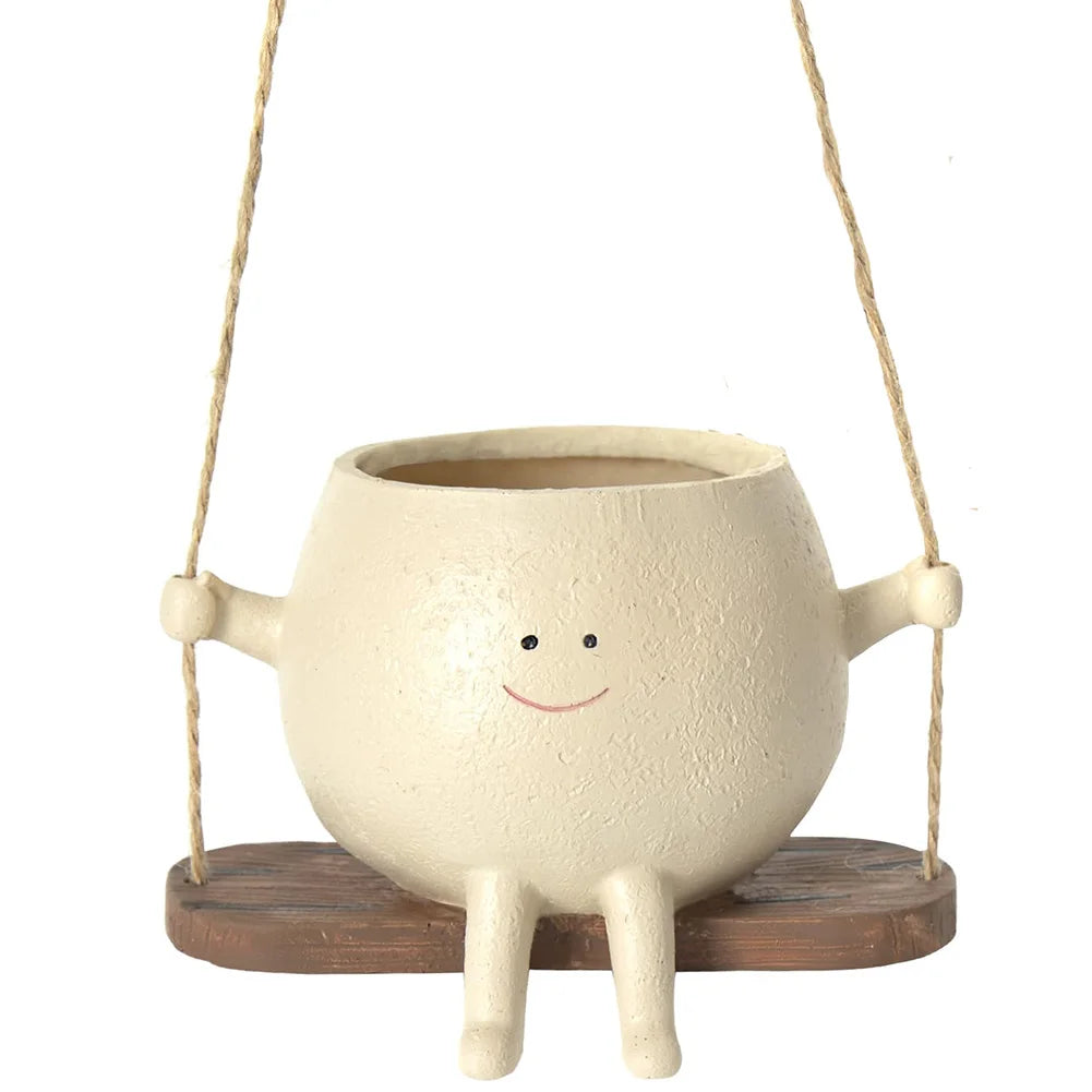 Flower Pot Wall Planter Swing Face Planter Pot
