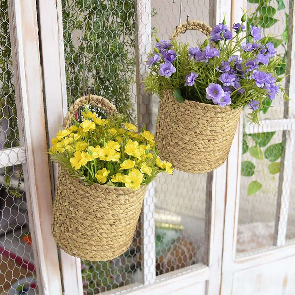 Wall Hanging Rattan Basket