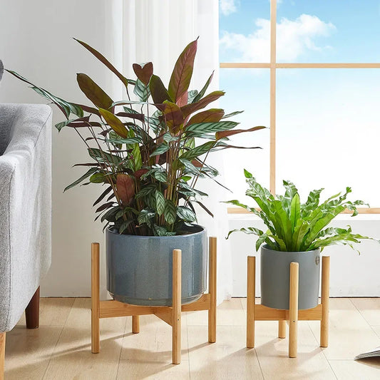 Wooden Cross Four-legged Flower Stand